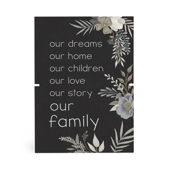 P Graham Dunn "Our Family" Story Board Linkable Stand-Up Frame Decor New - Picture 2 of 8